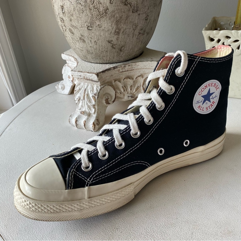 CONVERSE Comme des Garçons PLAY x Chuck Taylor All Star High-Top Sneakers M9 W11 - Picture 8 of 11